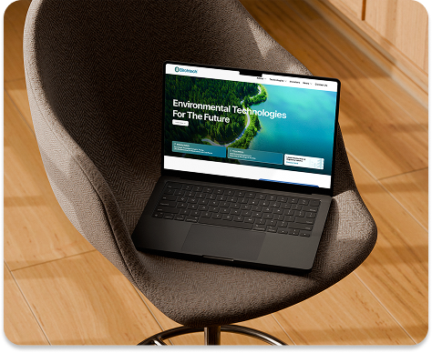 Birchtech brand work on a laptop